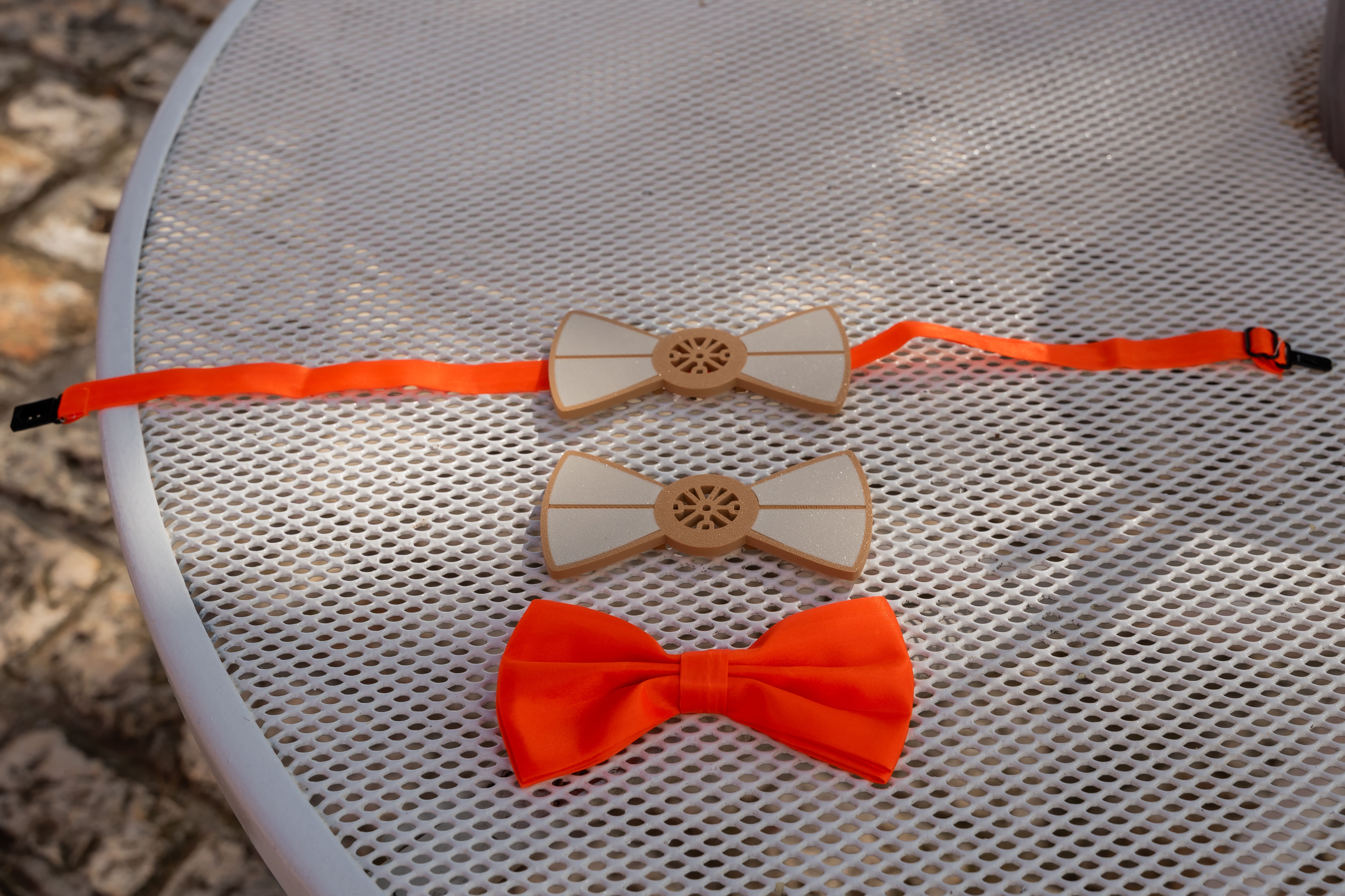 Papillon personalizzati stampati in 3D per lo sposo e i testimoni a Bari